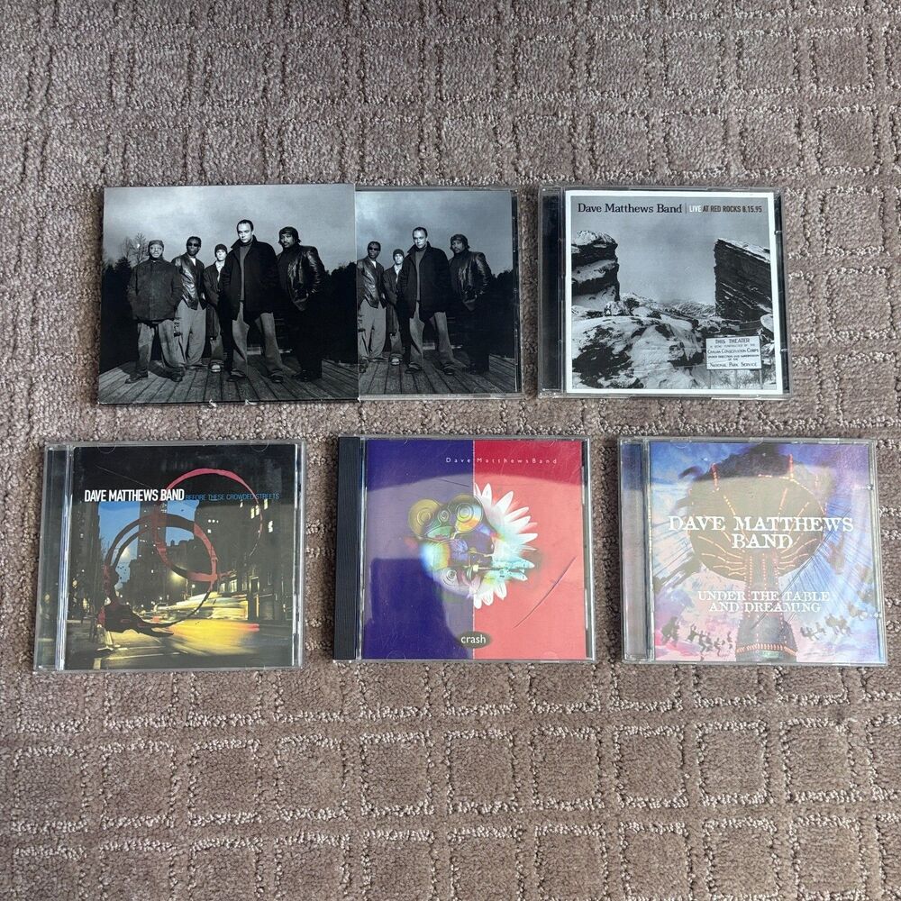 Dave Matthews Lot of 4 CD'S Red Rocks, Under the Table, Crowded Streets, Crash